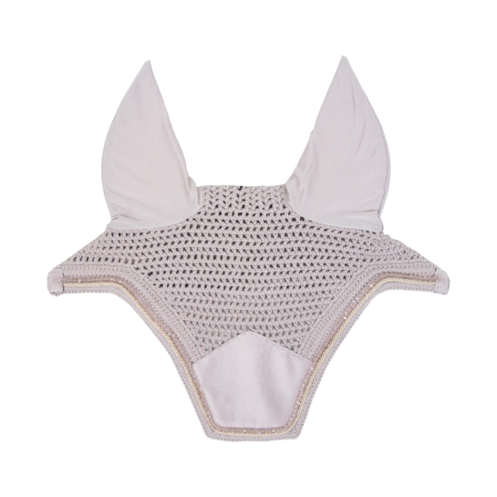 Pale pink ear bonnet for horses