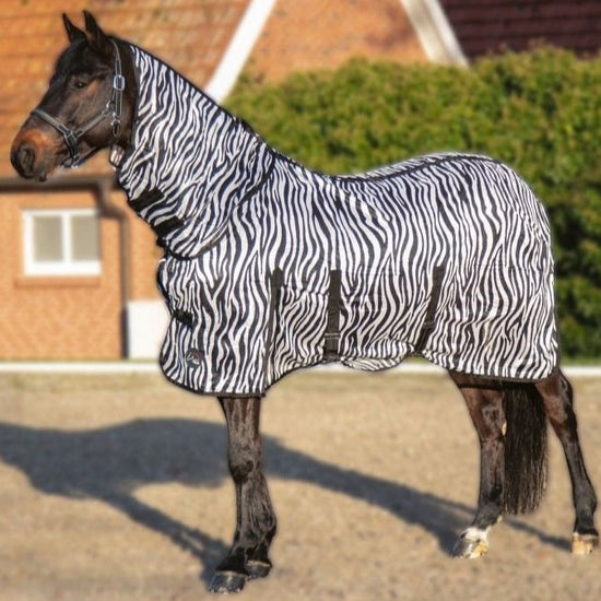 Zebra Turnout Fly Rug with Neck