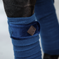 Navy fleece bandages for dressage