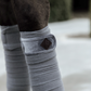 Grey bandages fleece with velvet and velcro