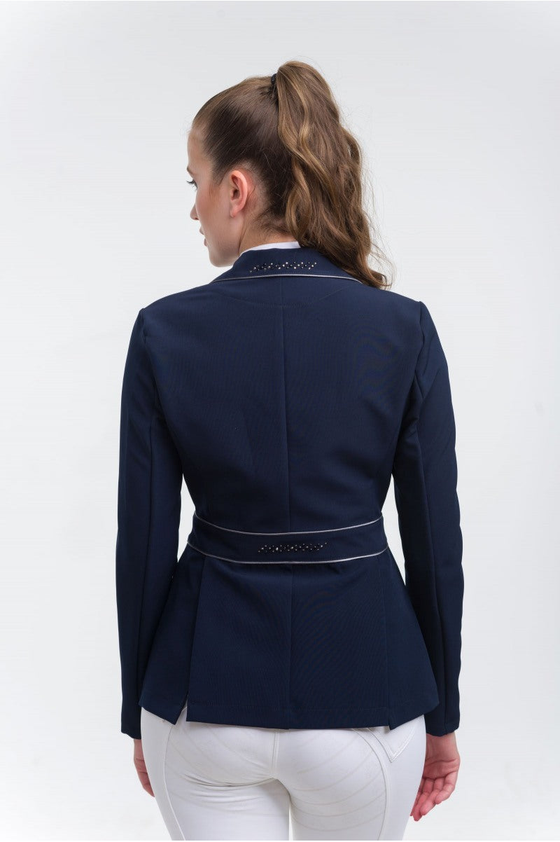 Navy blue show jacket with crystals