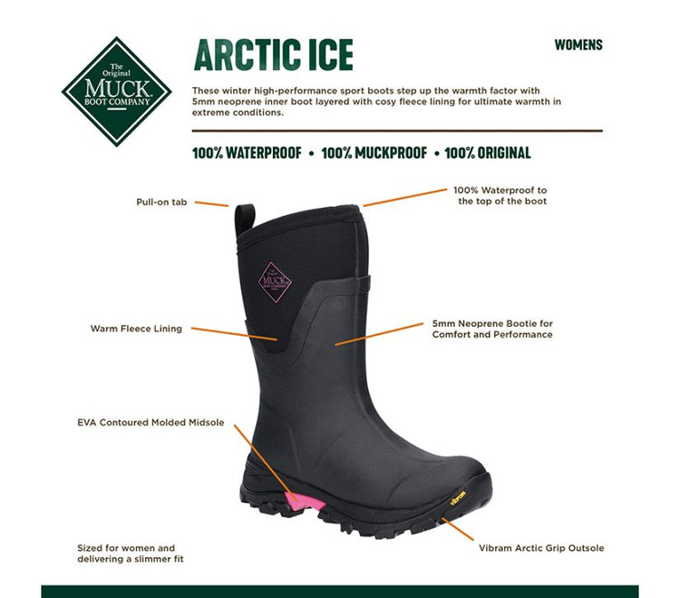 muck boots damen arctic ice mid stiefel