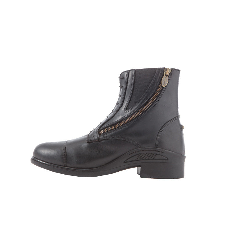 Black jodhpur boots with side zip
