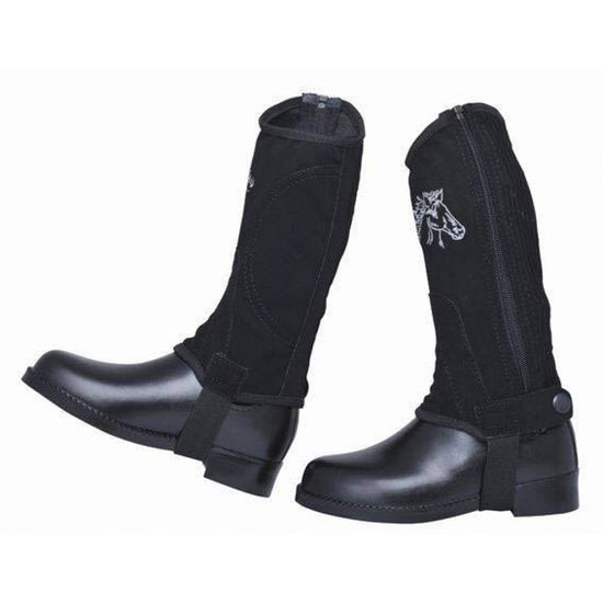 Half Chaps Kids Nubuck Leather Imitation & Elastic