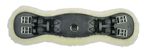 Leather Girth with Removable Lambs Wool