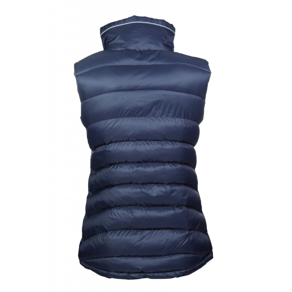 navy riding vest with high collar