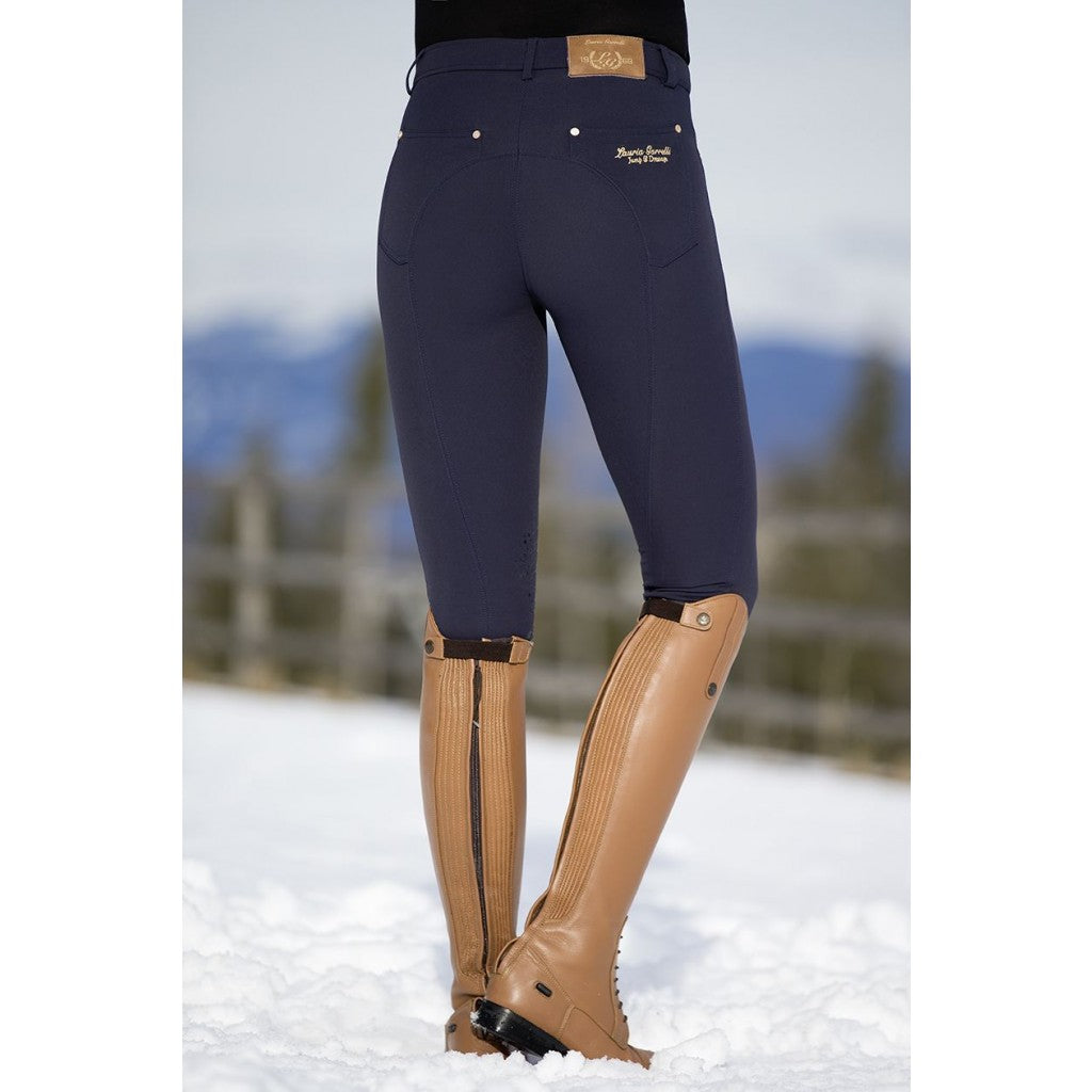 Navy Breeches with Silicone Knee Patch