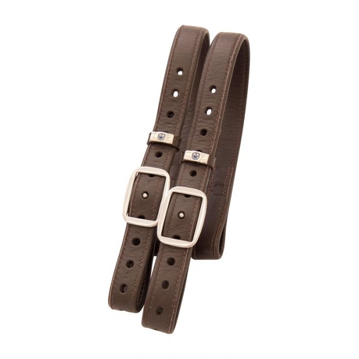  Made of three-ply, soft and highly abrasion-proof vachette leather. A very hard-wearing textile core will ensure the required security. The buckle area and the top end of the strap are made of precious sleek leather, emphasising attention to detail. In the leg area the normal two layers of stirrup leather have been reduced to only one strap. There is less bulge in the leg area and no buckle under the adductor muscle. 