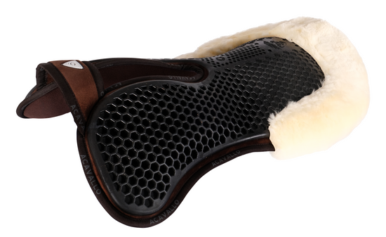 Acavallo Withers Free Hexagonal Gel Half Pad & Front Riser with Memory & Back Sheepskin Edge