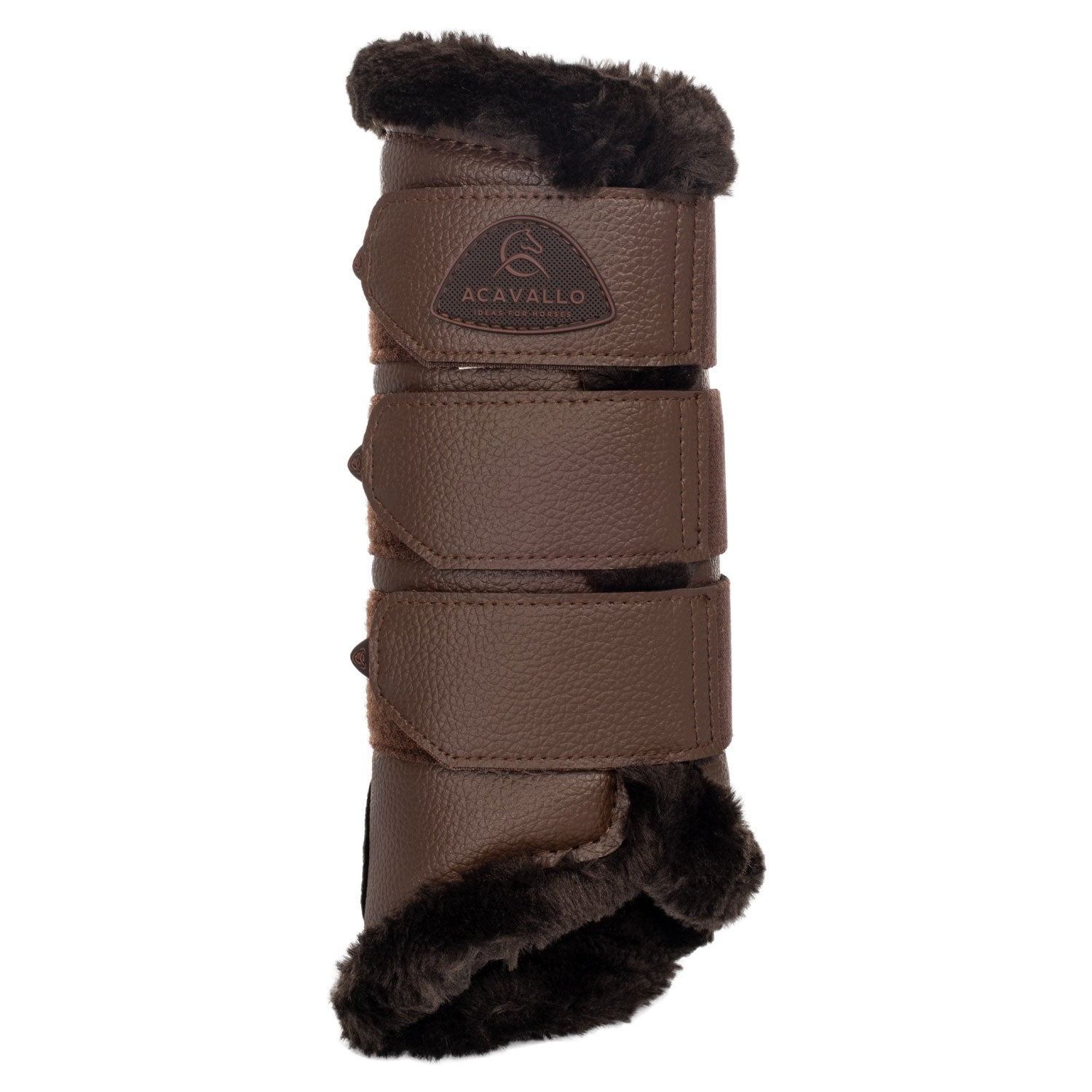 Leather brushing boots for horses