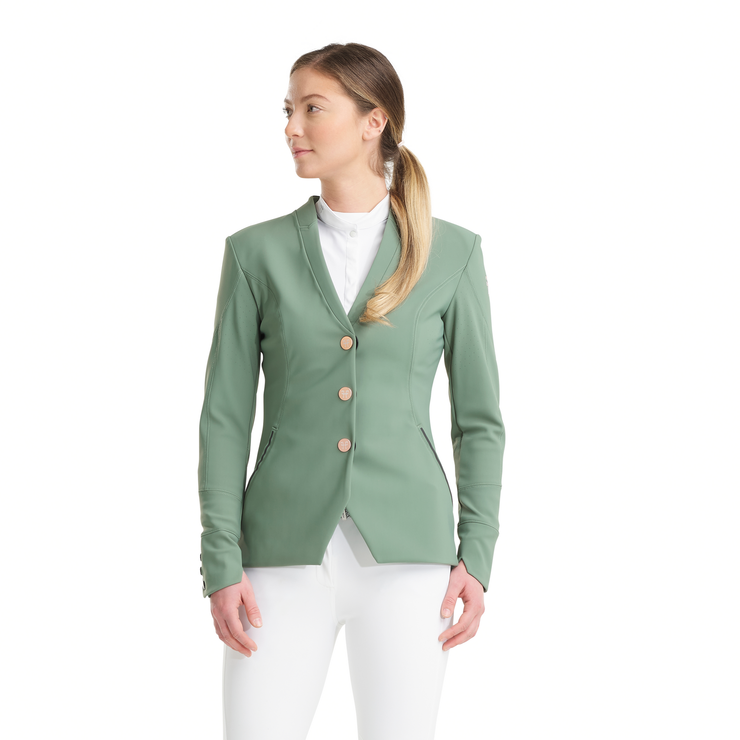 green equestrian show jacket
