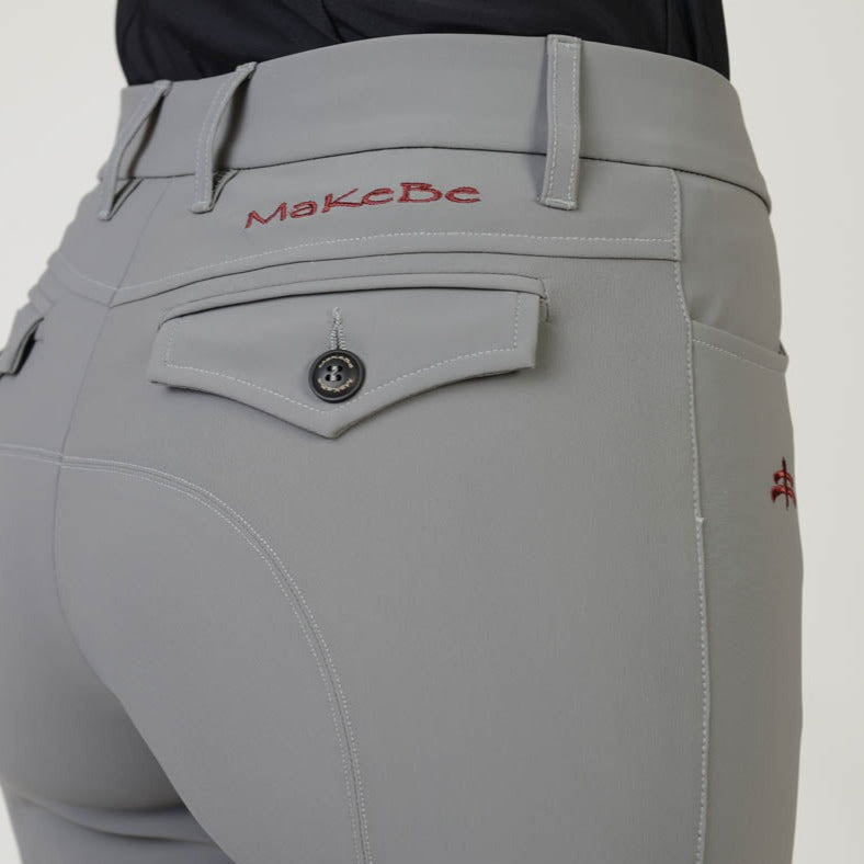 Grey breeches with knee grip