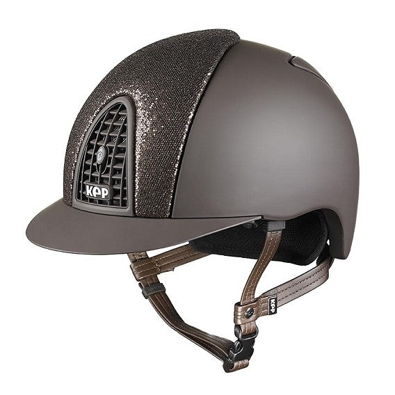 Brown Kep helmet with glitter