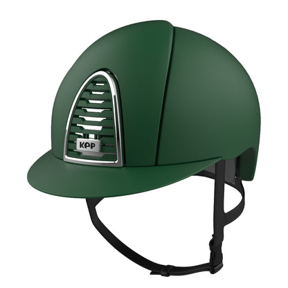 Dark green equestrian helmet