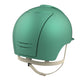 Green equestrian helmet