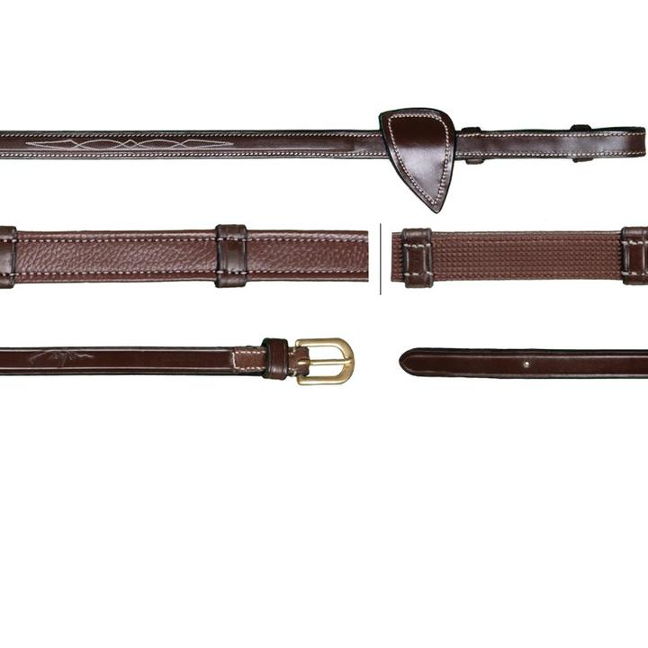 Soft leather reins with grip