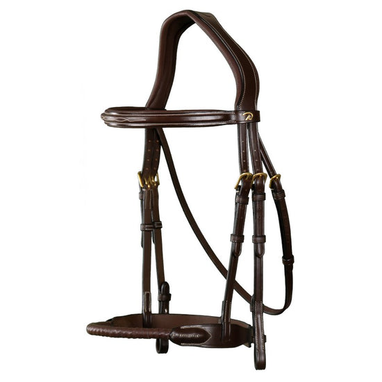 Dyon rope noseband with leather