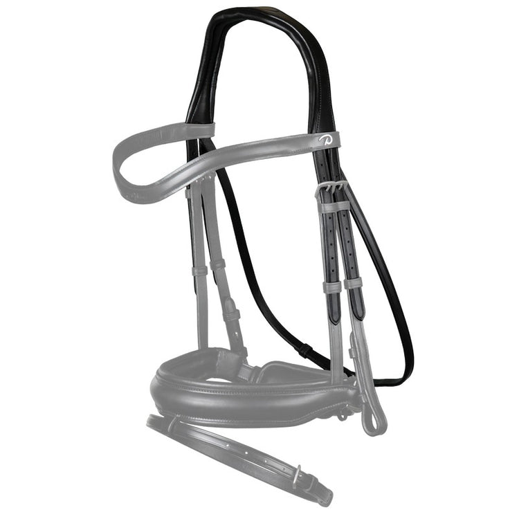 Anatomic bridle headpiece for Dy&