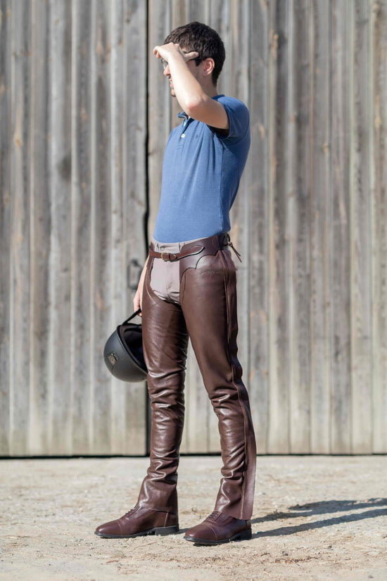 Leather long chaps for horse riding