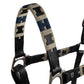 LEATHER HALTER WITH GEOMETRIC PATTERN