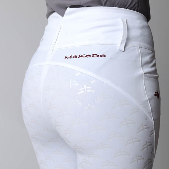 High waist white breeches