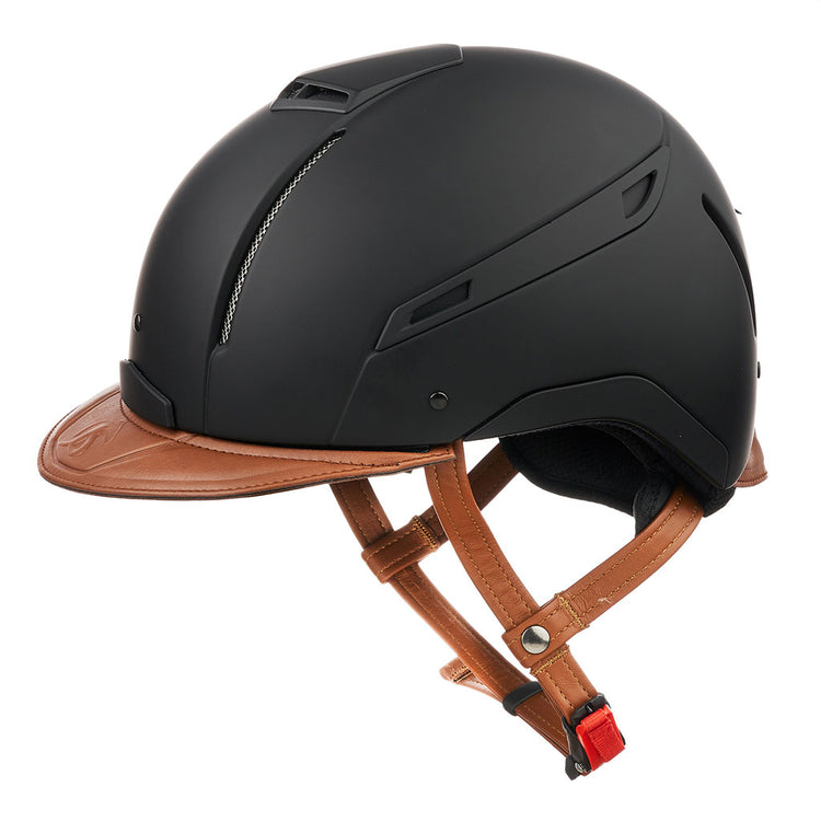 Jin Stirrup Helmet with Leather Black and Brown