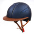 Helmet Lady with Leather Blue with Brown Leather