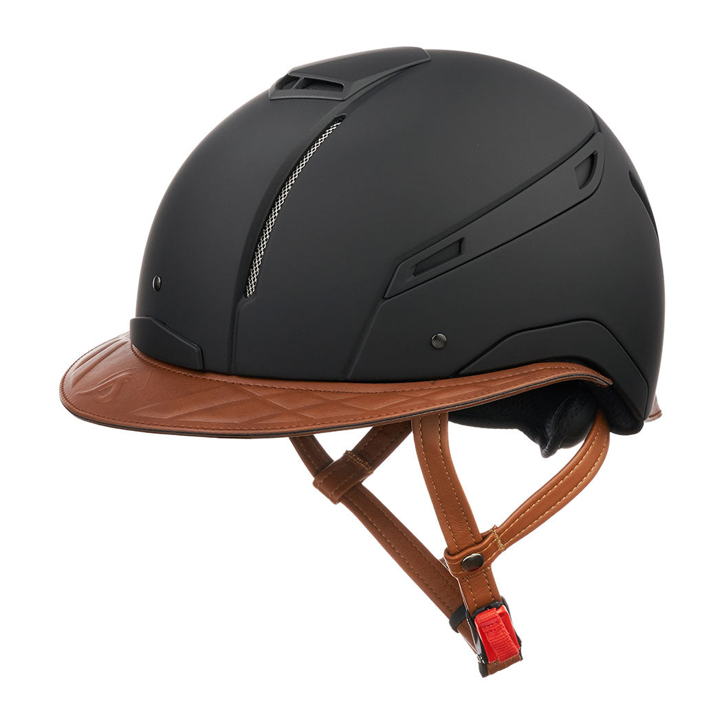 Jin Stirrup Helmet Lady with Leather Brown and Black