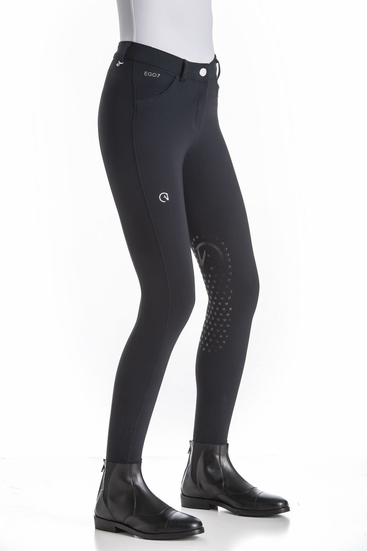 black jumping breeches with knee grip