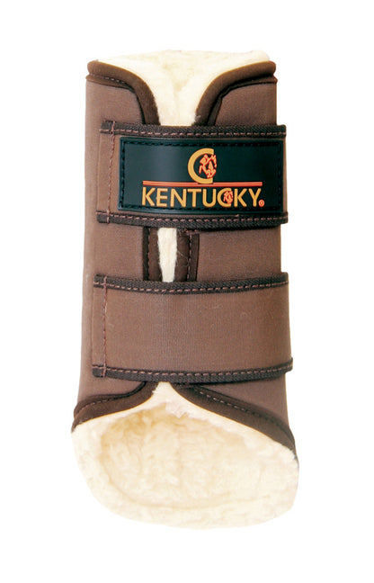 Kentucky Horsewear Brushing Boots Solimbra Front Brown