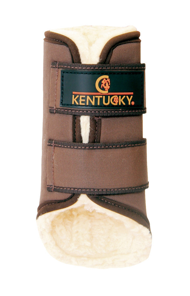 Kentucky Horsewear Brushing Boots Solimbra Front Brown
