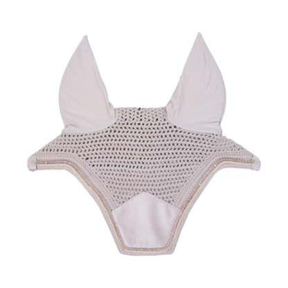 Pale pink ear bonnet for horses