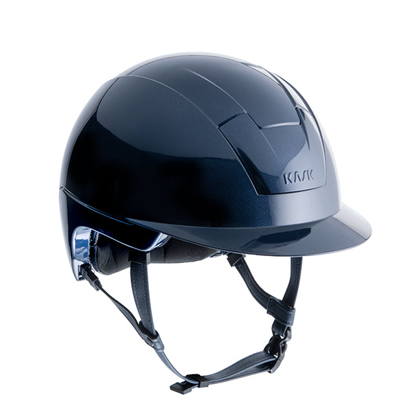 Shiny Navy equestrian helmet for dressage