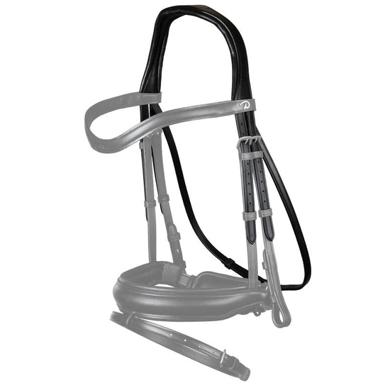 Anatomic bridle headpiece for Dy&