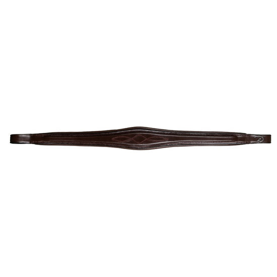 Anatomic leather browband in brown