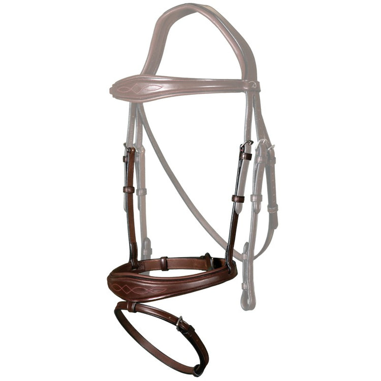 Dyon anatomic noseband with silver fittings