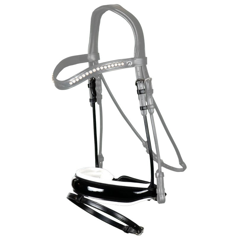 Patent noseband with white