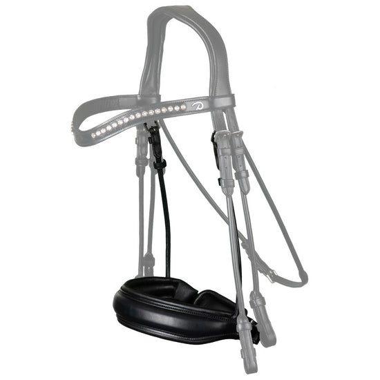 Round leather crank noseband