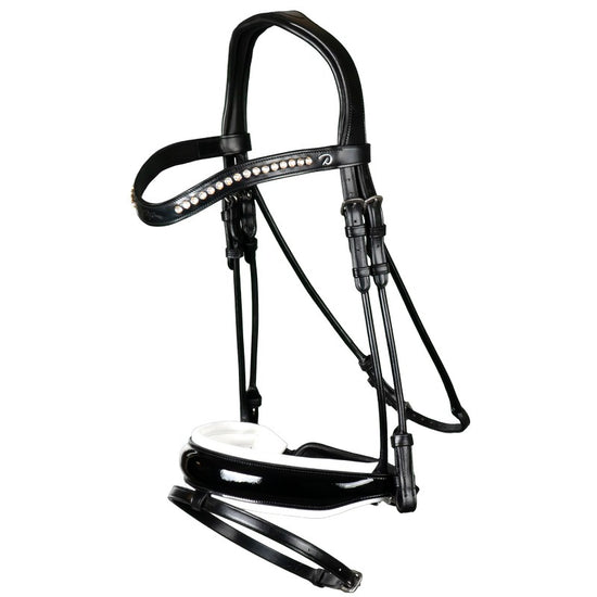 White patent noseband bridle
