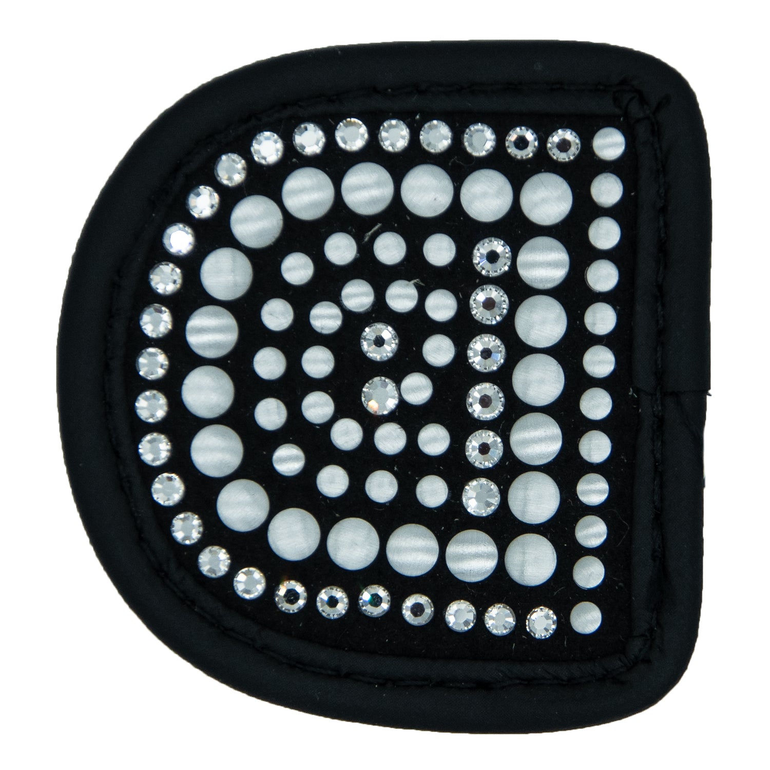 Swarowski crystals black square patches