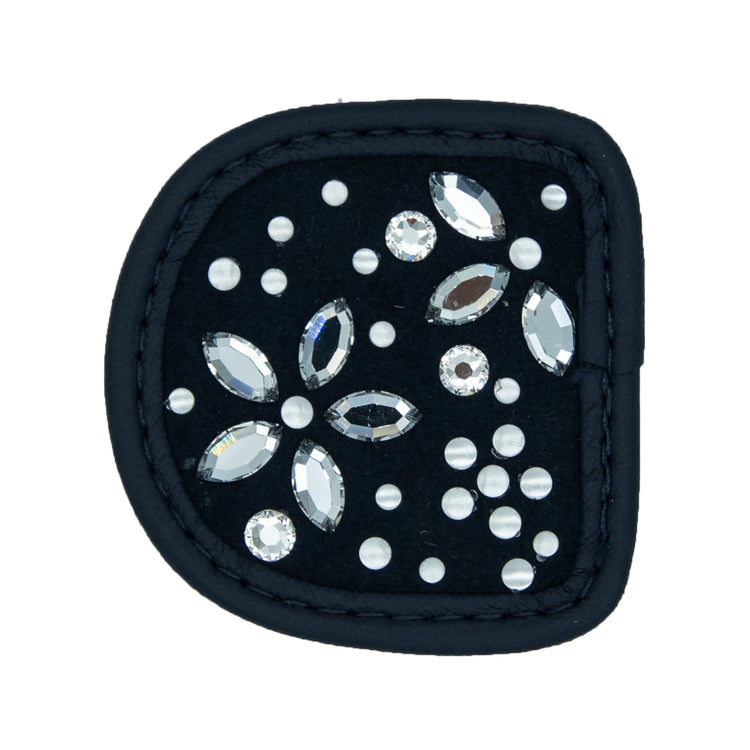 Swarowski crystals navy flower glove patches