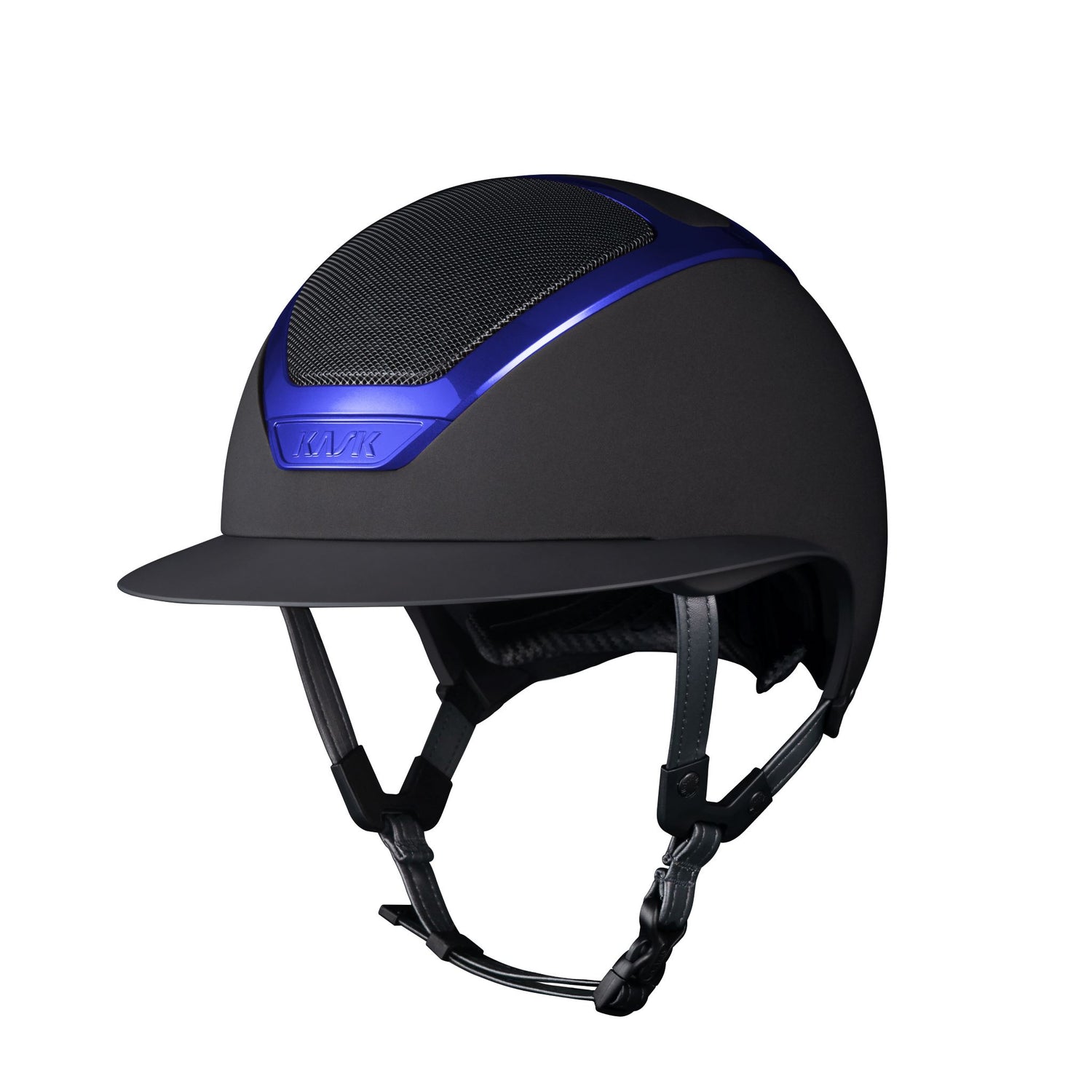 Equestrian Helmet with bright blue