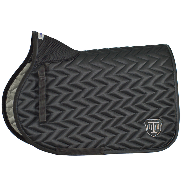 Saddle pad black quilted