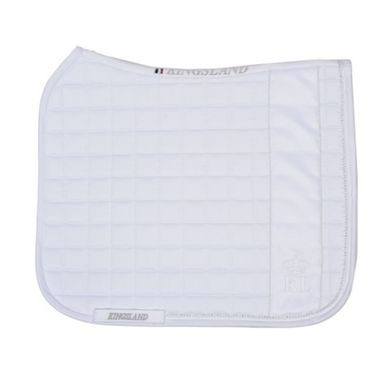 Fancy White dressage saddle cloth