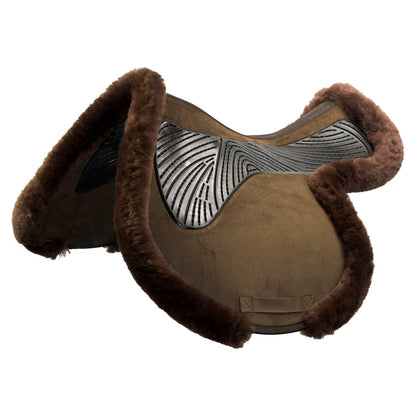 Brown sheepskin numnah