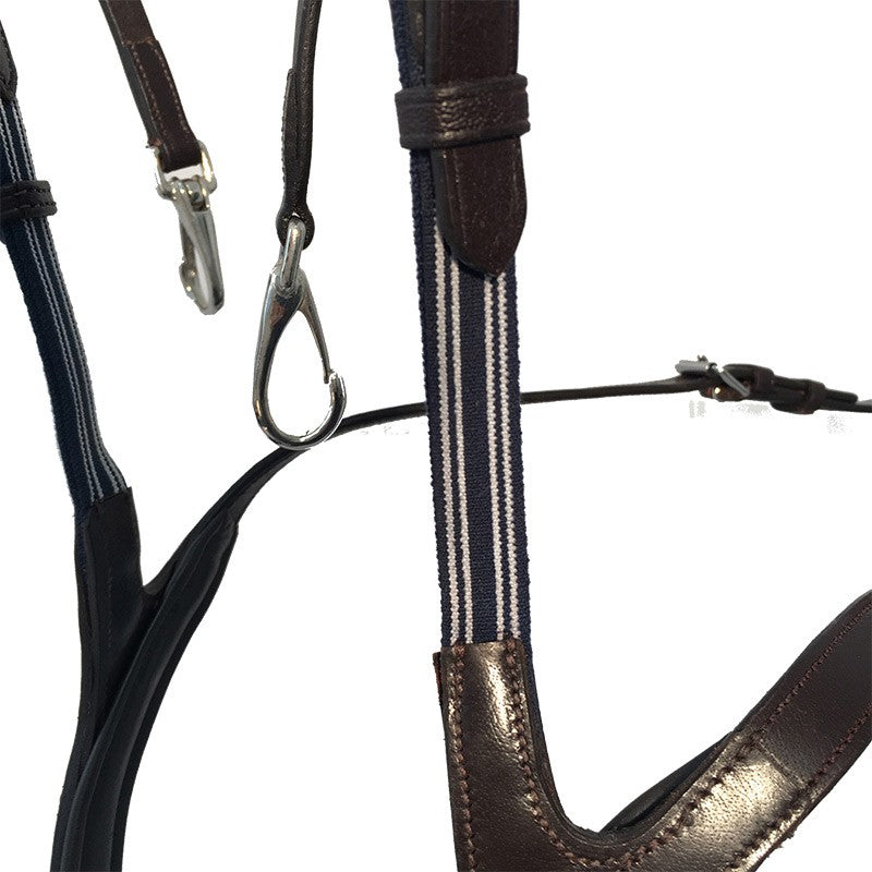 5 point leather breastplate with elastic inserts