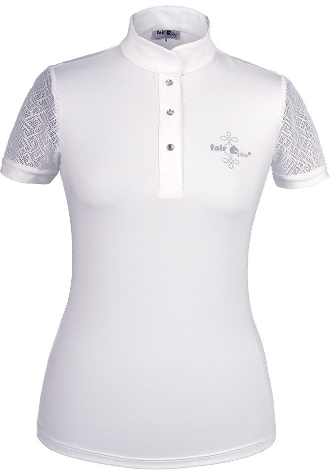 Competition Show Shirt for lady riders by Fair Play in white