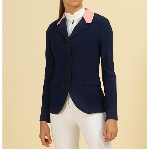 Navy Show Jumping Jacket with pink