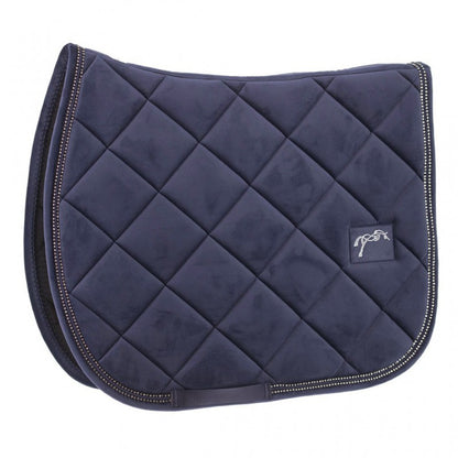 Crystal saddle pad for horses with a glamorous equestrian look.