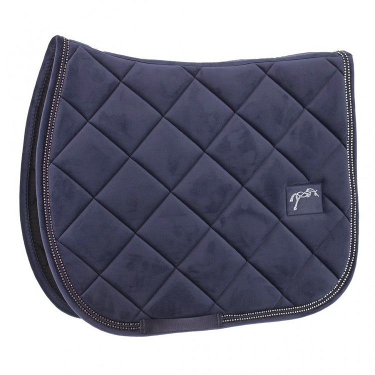 Crystal saddle pad for horses with a glamorous equestrian look.